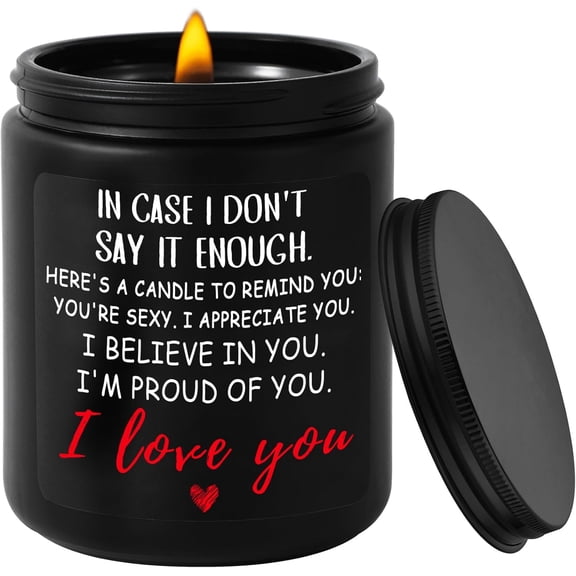 Gifts for Him, Her, Anniversary Wedding Birthday Valentines Romantic Gifts for Boyfriend, Girlfriend, Unique Lavender Candle Gift for Him, Her