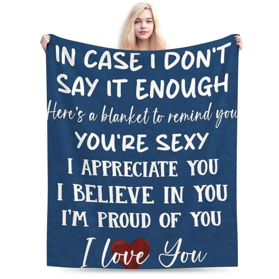 Gifts for Him Her - in Case Soft Fleece Throw Blanket 50x40