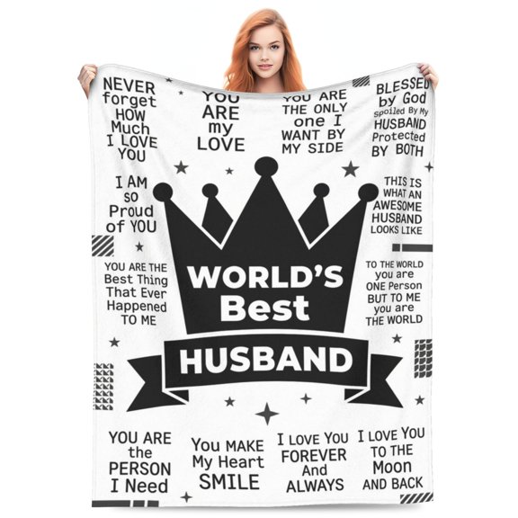 Gifts for Husband Blanket, Husband Birthday Gift from Wife, Anniversary Wedding Throw Blanket, Gift for Husband 50x40