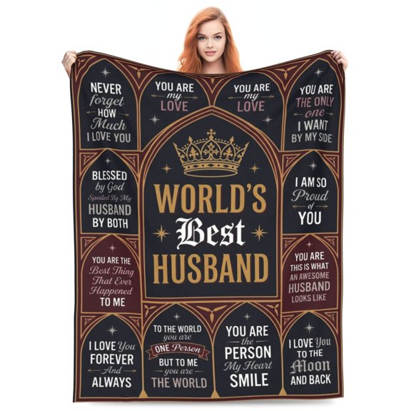 Gifts for Husband Blanket, Husband Birthday Gift from Wife, Anniversary Wedding Throw Blanket, Gift for Husband 50x40