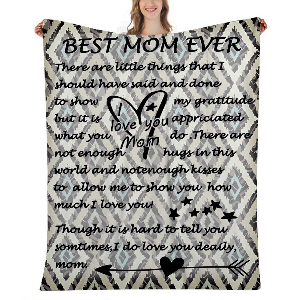 Mom Blanket,Blankets for Mom,Dear Mom Blanket,Mom Blanket from Son,Mother  Blanket,I Love You Mom Blanket,Letter to,52x59''(#172,52x59'')K