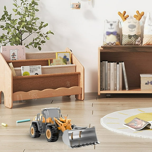 Gifts for Kids! Fwttom Toy Cars, Alloy Construction Truck Forklift Bulldozer Roller Forklift Children's Toy Birthday Gift Simulation Model