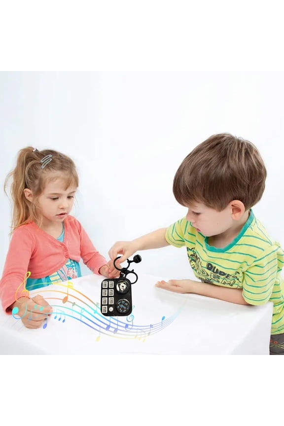 Gifts for Kids! Fwttom Toy Cars, Funny Toy Keychain Pendant Dj Keychain Mini Musical Instrument Car Keychain Bag Pendant