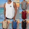 thumbnail image 1 of Gifts for Men! LINGLANG Mens Summer Tank Top Hawaiian Palm Tree Print Sleeveless Casual Shirt, 1 of 4