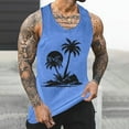 thumbnail image 1 of Gifts for Men! Titcea Tank Tops Men Palm Tree Printed Round Neck Sleeveless Summer Casual T Shirts Hawaiian Beach Holiday Loose Comfort Tank Top, 1 of 5