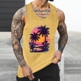 thumbnail image 1 of Gifts for Men! Titcea Tank Tops Men Palm Tree Printed Round Neck Sleeveless Summer Casual T Shirts Hawaiian Beach Holiday Loose Comfort Tank Top, 1 of 5