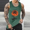 thumbnail image 1 of Gifts for Men! Titcea Tank Tops Men Round Neck Sleeveless Palm Tree Printed Workout Shirts Hawaiian Beach Holiday T Shirts Summer Casual Tank Top, 1 of 5