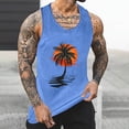 thumbnail image 1 of Gifts for Men! Titcea Tank Tops Men Round Neck Sleeveless Palm Tree Printed Workout Shirts Hawaiian Beach Holiday T Shirts Summer Casual Tank Top, 1 of 5