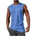 thumbnail image 1 of Titcea Mens Tank Tops Summer Casual Sports T-Shirt Solid Color Printed Shirt, 1 of 8
