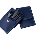 thumbnail image 1 of Gifts for Men/Women, Stainless Steel Manicure Set with PU leather case, Personal care tool, 1 of 5