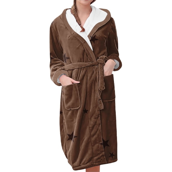 Gifts for Mom Bathrobe for Women Fleece Women's Nightgowns & Sleepshirts Oversize Fitness Women's Robes House Womens Robe Khaki