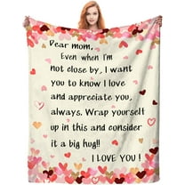 Gifts for Mom Blanket Mother's Day Birthday Gifts for Mom Throw Blanket Soft Warm Blankets Gift for Mom from Daughter Son 50"X40"