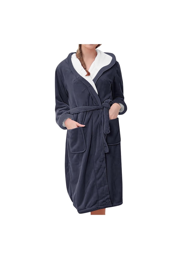Gifts for Mom Cotton Robes for Women Fleece Women's Nightgowns & Sleepshirts Oversize Length Women's Sleepwear House Womens Robe Bronze