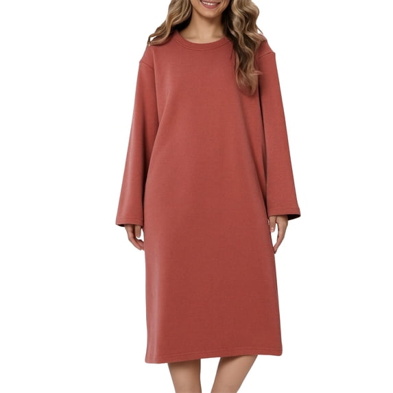 Gifts for Mom Cotton Robes for Women Fuzzy Women's Nightgowns & Sleepshirts Oversize Cute Women's Sleepwear House Womens Robe Red