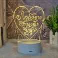 thumbnail image 1 of Gifts for Mom LED Acrylic 3D Illusion Night Lamp with Touch Sensor Warm White Light USB Battery Powered Home Decor for Mothers Day, 1 of 6
