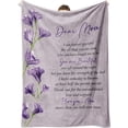 thumbnail image 1 of Gifts for Mom - Mom Blanket Printed with Letter and Flowers, Mom Birthday Gifts, Mom Gifts from Daughter/Son, Soft Throw Blankets 50” x 60”, 1 of 6