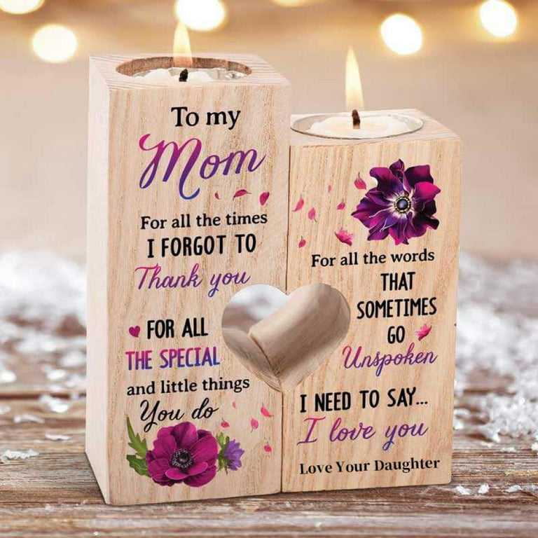 Gifts for Mom Mom Gifts Birthday Gifts for Mom Mom Gifts from Daughters Candle Holder, Women's, Size: 120*90*45mm, Beige