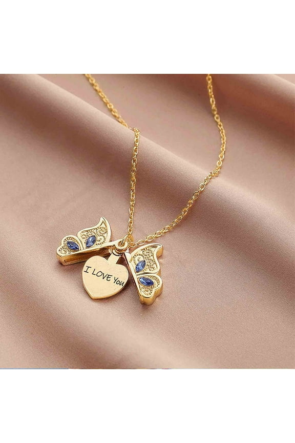 Gifts for Mom Mom Necklaces Heart Butterfly Pendant Mother Gifts from Daughter Son Birthday for Mom Women
