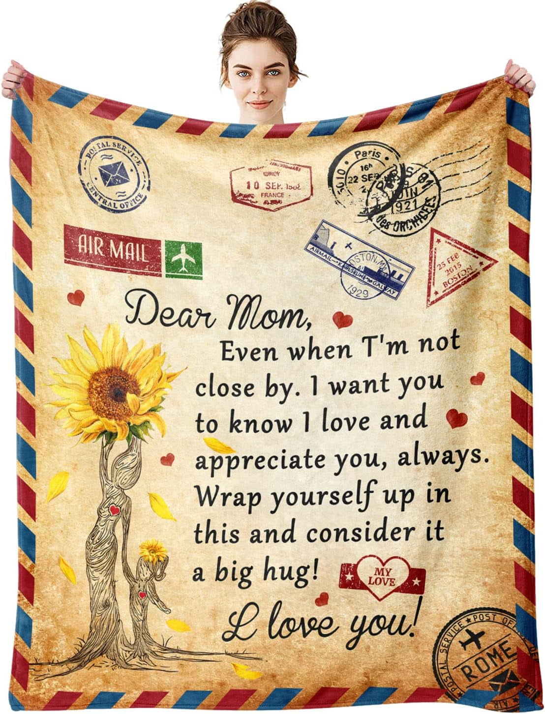 Gifts Blanket For Mom Daughter Gifts For Mom Dear Mom - Temu