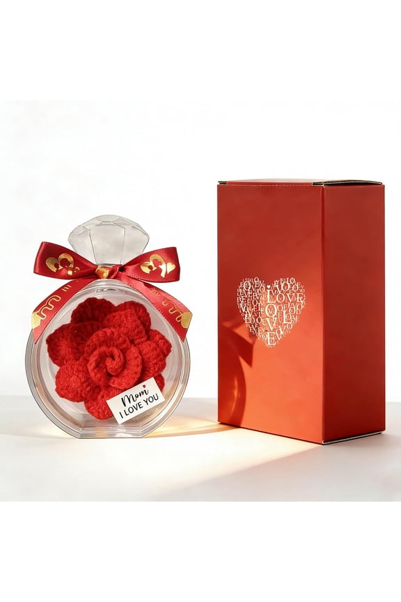 Gifts for Mom Mothers Day Birthday Moms Gift from Daughter Son Crochet Rose Artificial Flowers Presents