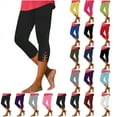 thumbnail image 1 of Gifts for Mom! QATAINLAV Womens Capris for Summer Dressy High Waist Tight Cropped Pants Comfy Stretch Workout Gym Yoga Leggings Gray S, 1 of 9