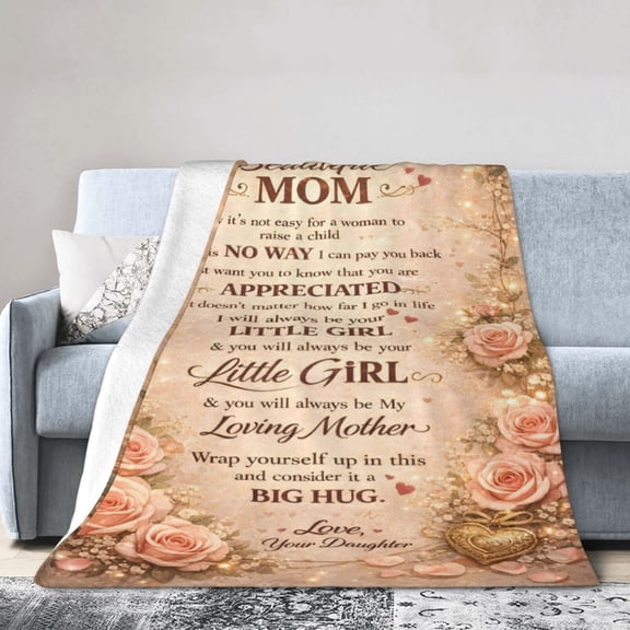 Gifts for Mom from Daughter, Mothers Day Birthday Gifts for Mom,Great Mother Gifts, Throw Blanket 50x40