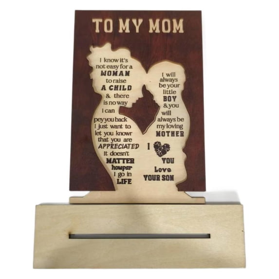 Gifts for Mom from Daughter - Sentimental Mother's Day Birthday Gifts for Mom, Meaningful Mom Keepsake Plaque, Mother Daughter Gifts "To My Mom"
