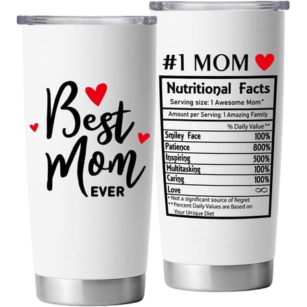Gifts for Mom from Daughter Son - Mothers Day Christmas Birthday Gifts for Mom - Travel Coffee Tumbler 20 oz, Stainless Steel Mug with Lid