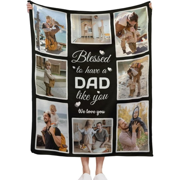 Gifts for Nana Personalized Blanket Customized Blankets with Photos Grandma Grandmother Picture Throw Blanket Birthday from Granddaughter A Blankets