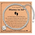 thumbnail image 1 of Gifts for New Mom, Pregnant Mom, Baby Feet Charm Bracelet Jewelry, First Mother's Day, Birthday, Christmas, Pregnancy Gifts, 1 of 6
