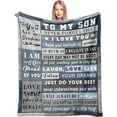 thumbnail image 1 of Gifts for Son Blanket - Son Gifts from Mom/Dad - Son Christmas Birthday Gift - Son Gifts - to My Son - Gift Ideas for Adult Son - 80"x60", 1 of 1