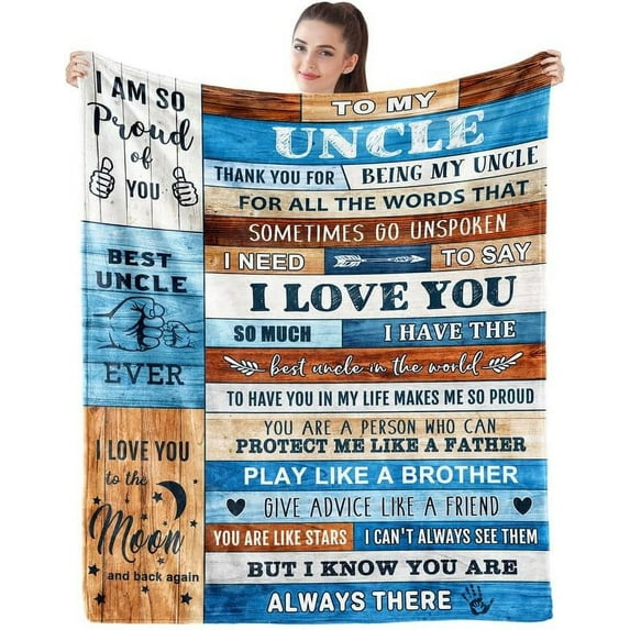 Gifts for Uncle from Niece and Nephew for Uncle Unique Gifts Ideas for Uncle from Niece Birthday Gifts for Uncle for Uncle Travelling Rugs 60x50 inch