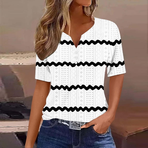 Gifts for Women Baeitkot V-neck Solid Color T-shirt Top Workout Tops for Women