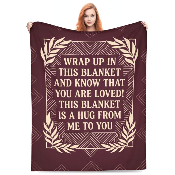 Gifts for Women Christmas Throw Blanket Love Hug Blanket Inspirational Positive Spiritual Get Well Gifts Cozy Soft 50x40