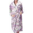 thumbnail image 1 of Gifts for Women Cotton Robes for Women Fluffy Women's Nightgowns & Sleepshirts Oversize Length Women's Sleepwear House Womens Robe Purple1, 1 of 5