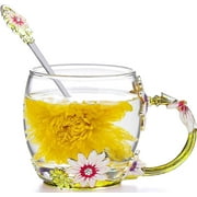 Gifts for Women Glass Coffee Enamel Mug Best Birthday Valentine's Day Mother's Day Christmas Gifts for Mom Wife Sister