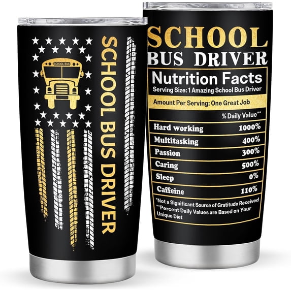 Gifts for Women Men, Best Bus Driver Appreciation Gifts, 20oz Tumbler Gifts for s, End of Year Gift