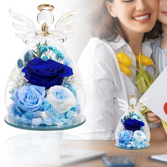 Gifts for Women Mom Preserved Rose Forever Flower in Glass Figurine Fresh Flowers for Delivery Birthday Gifts for Grandma Wife Sister Eternal Roses