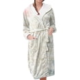 thumbnail image 1 of Gifts for Women Robe for Women Fluffy Loungewear Oversized Hooded Women's Robes Bath Womens Bathrobe Blue, 1 of 5