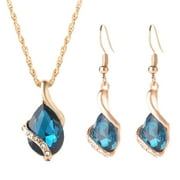 HERESOM Gifts for Women Valentines Day Gifts Women's Jewelry Diamond Pendant Necklace Earring Chain Pendant Birthday Gift on Clearance