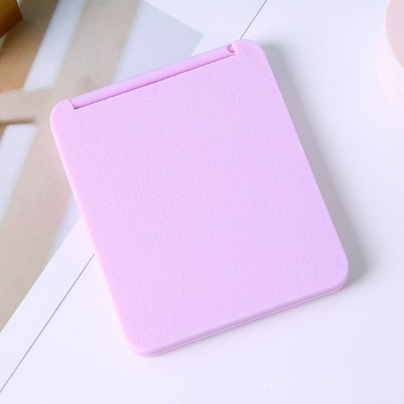 Gifts for women-Portable Double Sided Square Makeup Mirror Desktop Stand Travel Dressing Mirror Student Dorm Purple