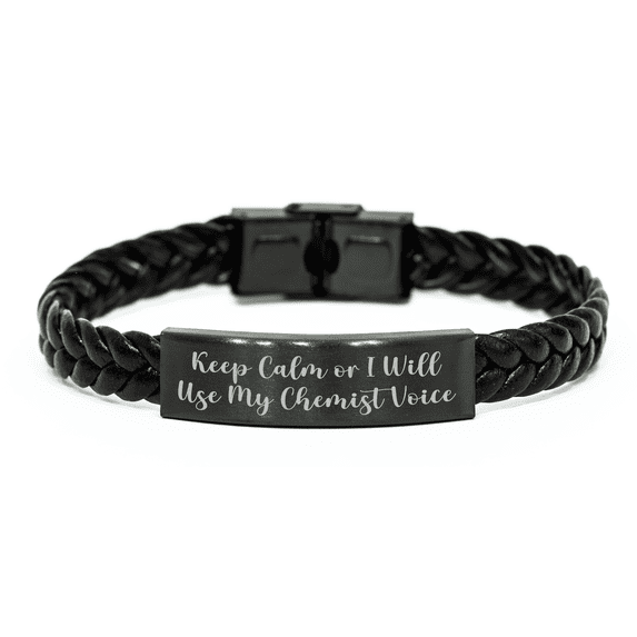 Gifts from Chemists - Interlaced Leather Bracelet for Chemist Enthusiasts, Funny Quote, Mother's Day Unique Gifts