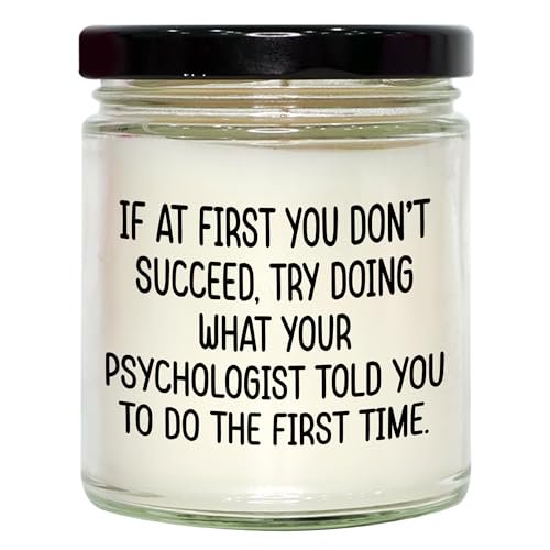 Gifts from Friends, Gifts for Psychologists: Vanilla Soy Candle with Inspirational Quote, Perfect for Graduation