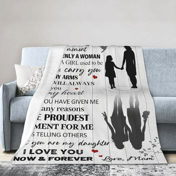 Gifts from Mom, to My Blanket from Mom, Perfect Daughter Gifts for Birthday Graduation Christmas Valentines, Gifts for from Mom Throw Blanket 50x40