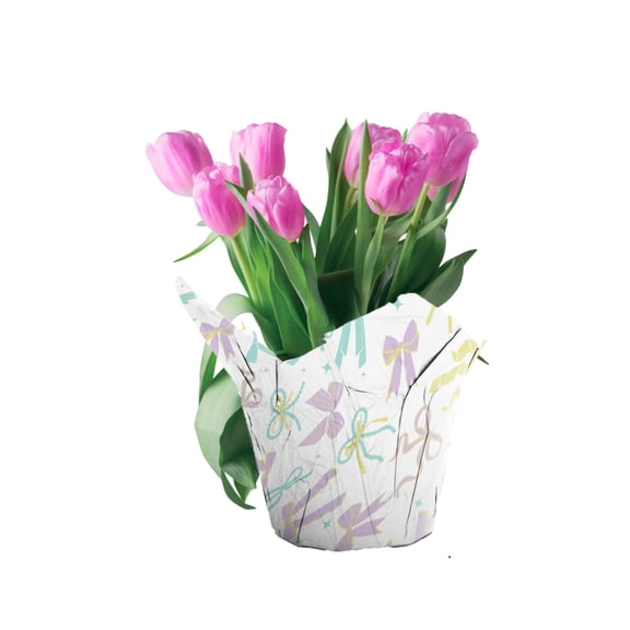 Gifts in Bloom 6IN Pink Tulip Live Plant in Decorative Pot, Indirect Sunlight