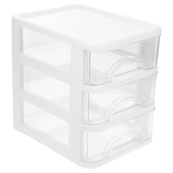 Gifts in Time for Christmas Makeup Organizer Cosmetic Storage Box White Office Student