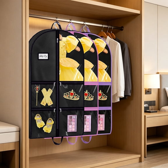 Gifts kcavykas Foldable Storage Trunks Garment Bag Suit Bag for Closets Storage and Travel Foldable Garment Bag with Transparent Window and Thickened Model Can Storing Multiple Pieces of Clothing