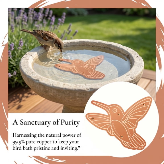 Gifts onlyliua Copper Pond Disc for Bird Bath Water Maintenance Reusable Copper Ion Disc Helps Reduce Algae and Odors Gentle Pond Cleaner for Bird Baths Fountains Garden Water Care