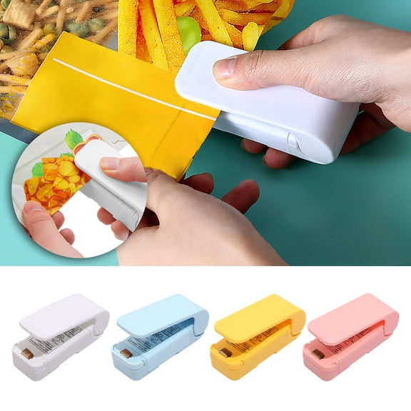 Gifts onlyliua Mini Handheld Bag Sealer Portable Heat Food Snack Sealing Machine Compact Plastic Pack Preserver for Chips Coffee Tea Resealable Food Storage Travel Kitchen Gadget