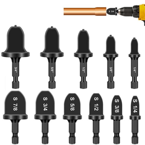 Gifts onlyliua Swaging Tool Drill Bit Set 5 Flare Expanders Or 6 Pipe Expander 1/4 in Hex Shank Copper Pipe HVAC Tool Durable Precision Bits For Plumbing Refrigeration Work